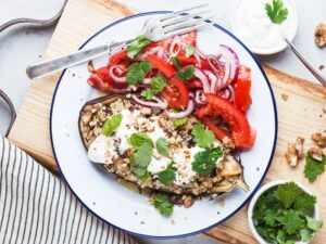 Grilled Eggplant Salad